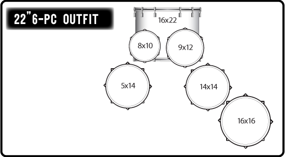 22 inch six-piece outfit