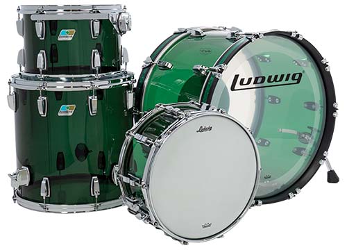 Ludwig Vistalite Green Fab Shell