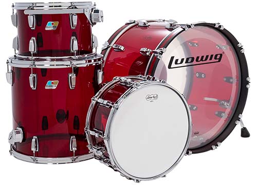 Ludwig Vistalite Red Fab Shell